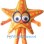 Orange Starfish Mascot Costume