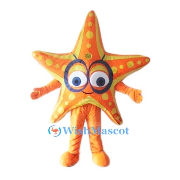 Orange Starfish Mascot Costume