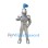 Muscle ‌Silver Knight Mascot Costume