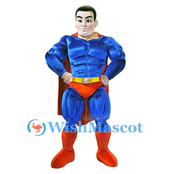 Muscle Superman Mascot Costume