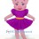Cartoon Pig Mascot Costume with Purple Dress
