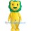 Yellow Lion Plush Mascot Costume