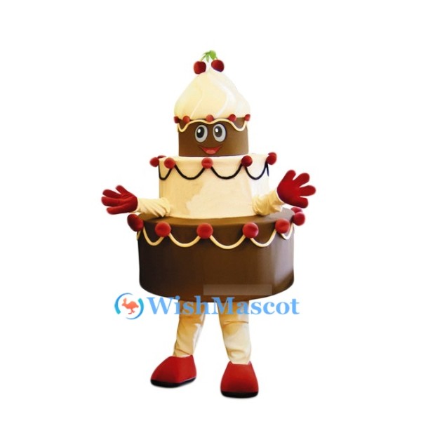 Cherry Chocolate Cake Mascot Costume