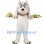 Cartoon White Bulldog Mascot Costume