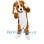 Brown and White Dog Mascot Costume