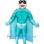 Blue Superhero Mascot Costume