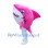 Cute Pink Shark Mascot Costume