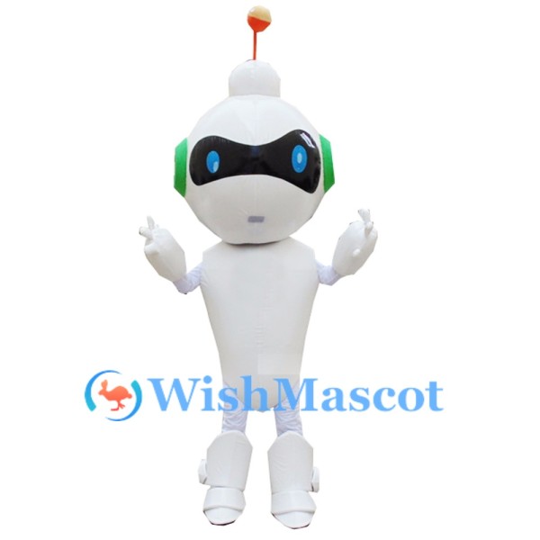 Cute White Robot Mascot Costume