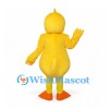 Duck Mascot Costume in Yellow with Orange Feet