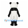 Panda Mascot Costume in Black and White with Rounded Belly