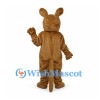 Kangaroo Mascot Costume in Brown with Pink Belly