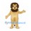 Lion Mascot Costume in Cream with Brown Mane