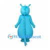 Dragon Mascot Costume in Blue with Large White Belly