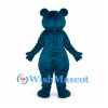Bear Mascot Costume in Teal with White Belly and Red Nose