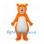 Bear Mascot Costume in Orange with White Belly and Red Nose