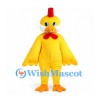 Chicken Mascot Costume in Yellow with Red Comb