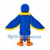 Parrot Mascot Costume in Blue with Yellow Chest and Wing Trim