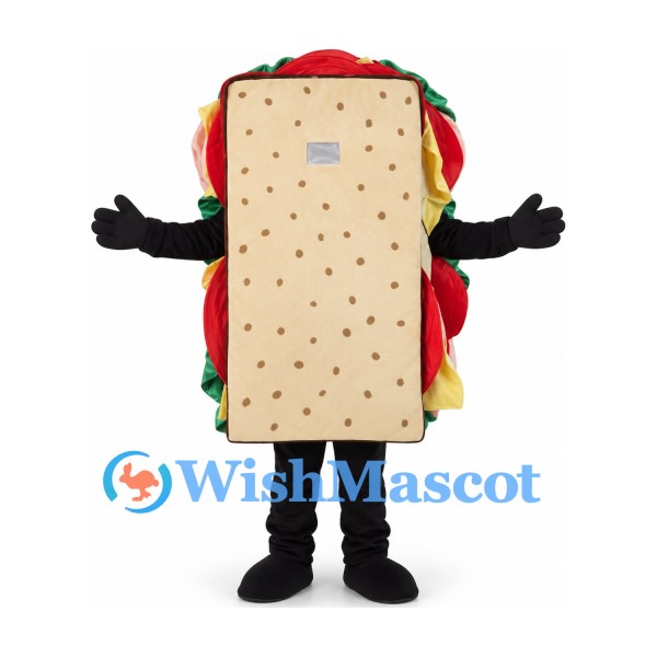 Sandwich Mascot Costume with Seeded Bread and Layered Filling