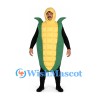 Corn Mascot Costume with Yellow Kernels and Green Husk