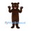 Bear Mascot Costume in Dark Brown with Open Mouth