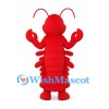 Lobster Mascot Costume in Red with Claws and Long Antennae