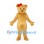 Bear Mascot Costume in Tan with Red Head Bow