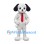 Dalmatian Mascot Costume with Black Spots and Red Tie