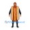 Hot Dog Mascot Costume with Yellow Mustard and Brown Bun