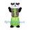 Panda Mascot Costume with Camouflage Vest and Green Pants