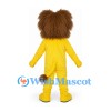 Lion Mascot Costume in Yellow with Large Brown Mane