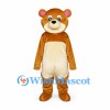 Bear Mascot Costume in Brown with Cream Belly