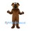 Dog Mascot Costume in Brown with Shaggy Neck and Large Nose