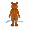 Bear Mascot Costume in Brown with Blue Eyes