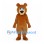Bear Mascot Costume in Brown with Blue Eyes