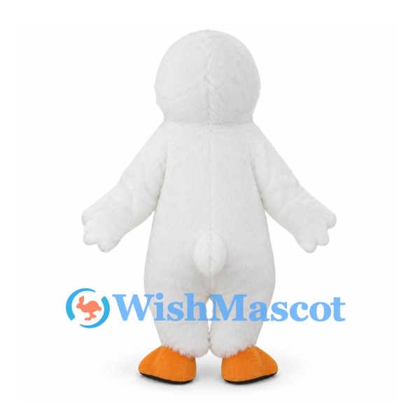 Duck Mascot Costume in White with Orange Bill and Feet