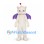Cat Mascot Costume in Cream with Purple Bat Wings