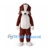 Dog Mascot Costume in Brown with White Belly and Floppy Ears