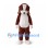 Dog Mascot Costume in Brown with White Belly and Floppy Ears