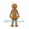 Ant Mascot Costume in Brown with Bead Necklace