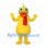 Duck Mascot Costume in Yellow with Red Scarf and Blue Glasses