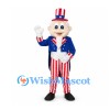 Uncle Sam Mascot Costume with Striped Pants and Star Top Hat