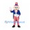 Uncle Sam Mascot Costume with Striped Pants and Star Top Hat