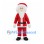 Santa Claus Mascot Costume with Long White Beard and Red Suit