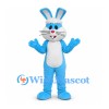Rabbit Mascot Costume in Blue with White Belly and Headband