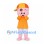 Pig Mascot Costume with Orange Shirt and Baseball Cap