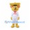 Mouse Mascot Costume with Yellow Sombrero and White Outfit