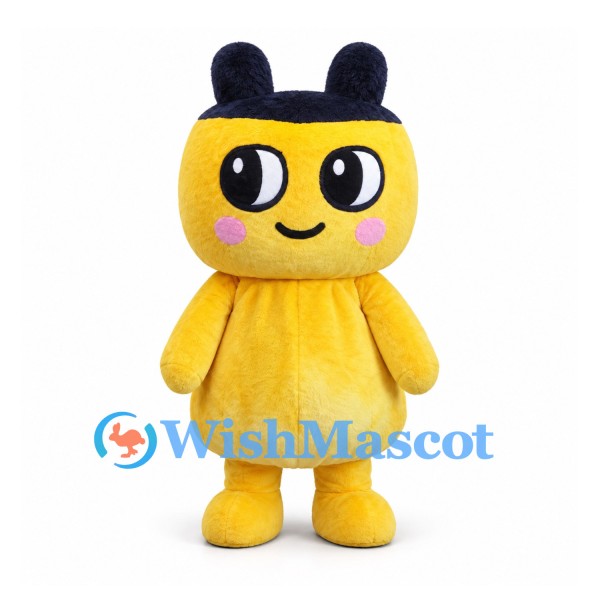 Mouse Character Mascot Costume in Yellow with Navy Ears