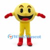 Smiley Face Mascot Costume in Yellow with Red Gloves and Boots
