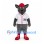 Bull Mascot Costume with Baseball Jersey and Red Cap