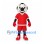 Soccer Ball Mascot Costume with Red Sports Uniform